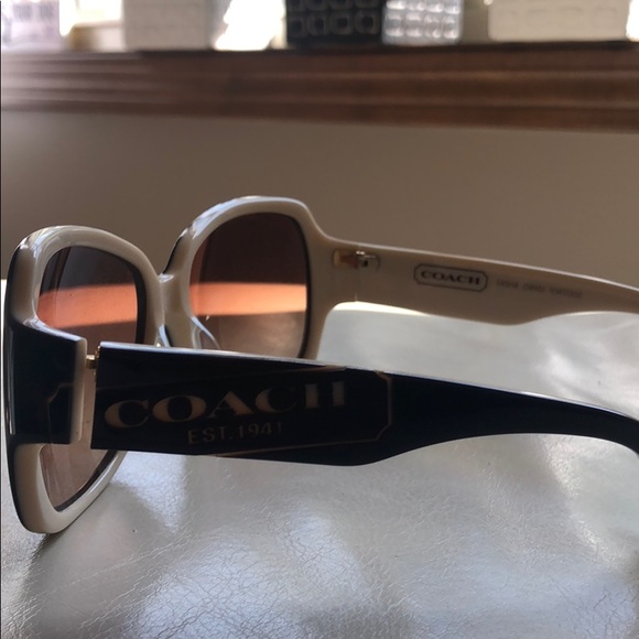 Coach large logo brown Sunglasses